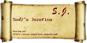 Soós Jozefina névjegykártya